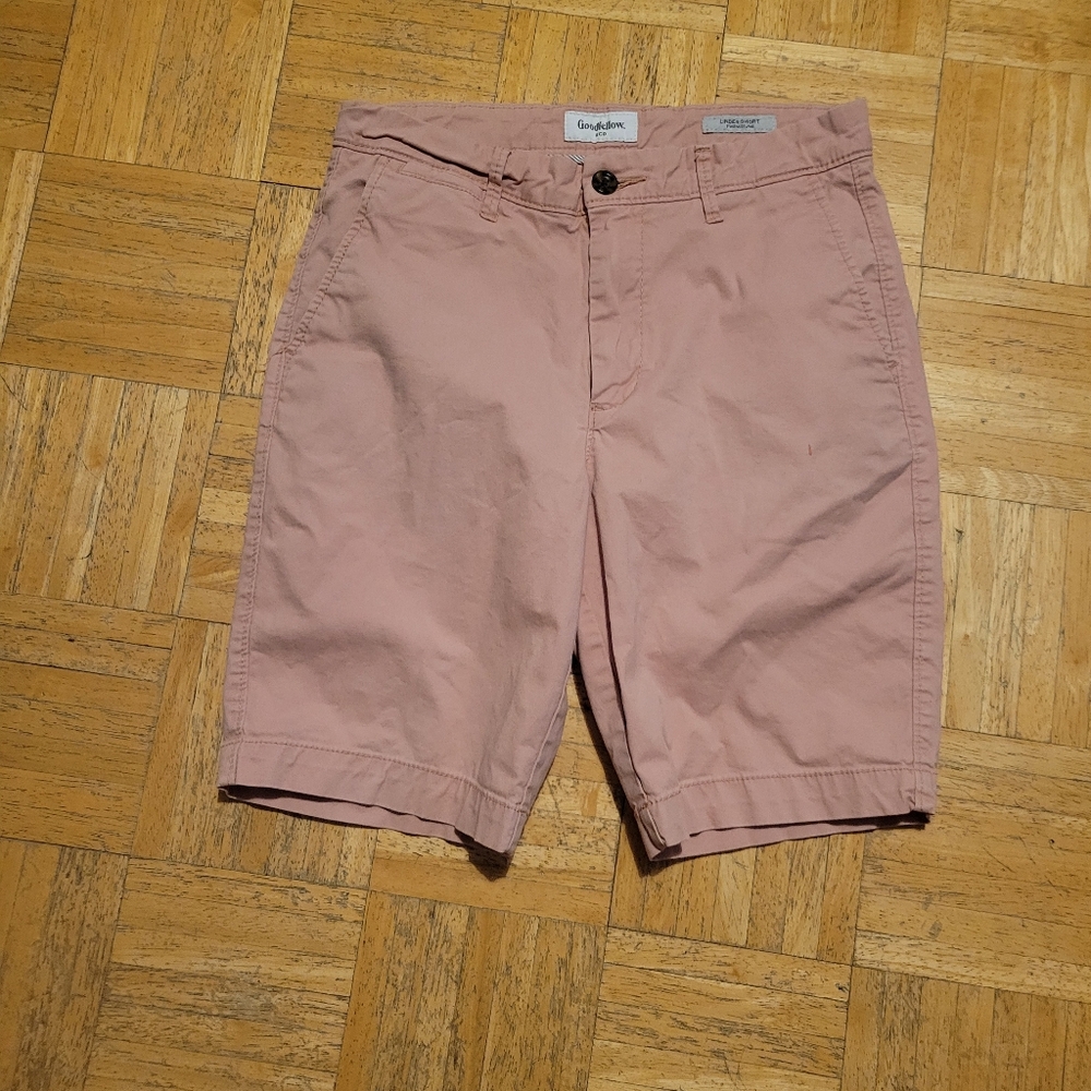 Goodfellow & Co Pink Flat Front Linden Shorts 28
